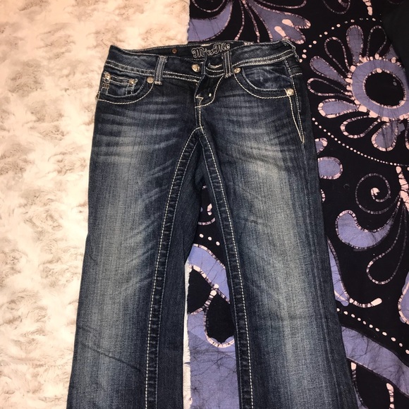 Gold Sequin Miss Me Jeans - Picture 5 of 7